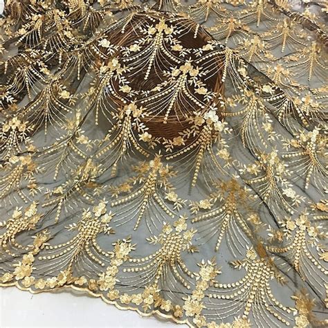 beige gold metallic lace floral fabric|Gold Lace Fabric by the Yard .